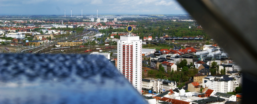 Blick über Leipzig vom City-Hochhaus
